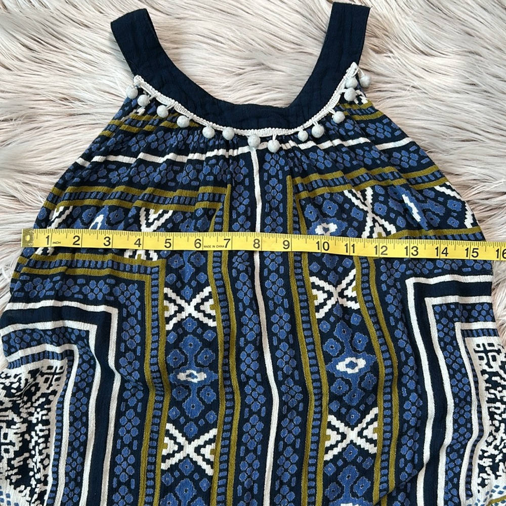 RAGA Riviera Maya Pom Pom Halter Neck Open Strappy Back Sundress Midi Medium - Picture 7 of 12